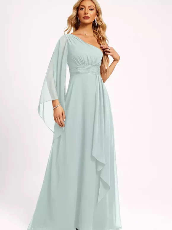Robes de demoiselle d'honneur en mousseline de soie robe de bal longueur au sol robe de soirée de mariage