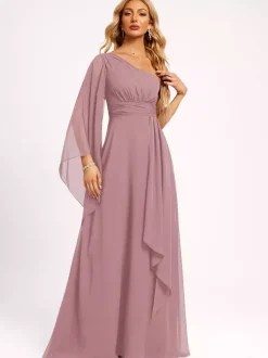 Robes de demoiselle d'honneur en mousseline de soie robe de bal longueur au sol robe de soirée de mariage