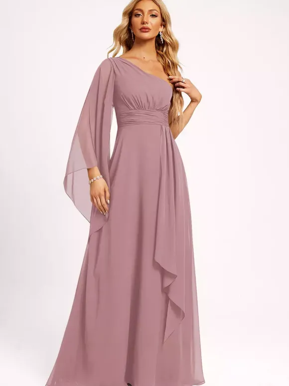 Robes de demoiselle d'honneur en mousseline de soie robe de bal longueur au sol robe de soirée de mariage