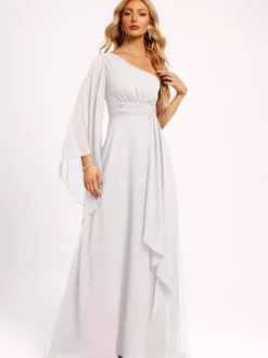 Robes de demoiselle d'honneur en mousseline de soie robe de bal longueur au sol robe de soirée de mariage