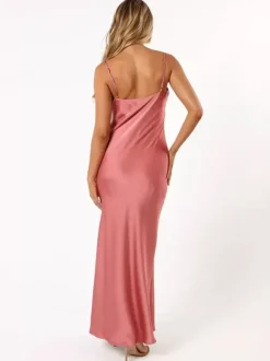 Robes de demoiselle d'honneur en soie élastique comme du satin robe de bal longueur cheville robe de soirée de mariage