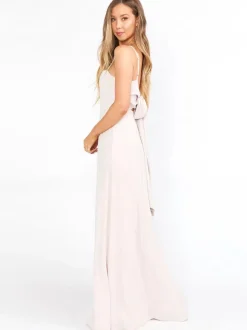 Robes de demoiselle d'honneur Robe de soirée de mariage A-ligne longueur au sol à lacets Personnalisation gratuite