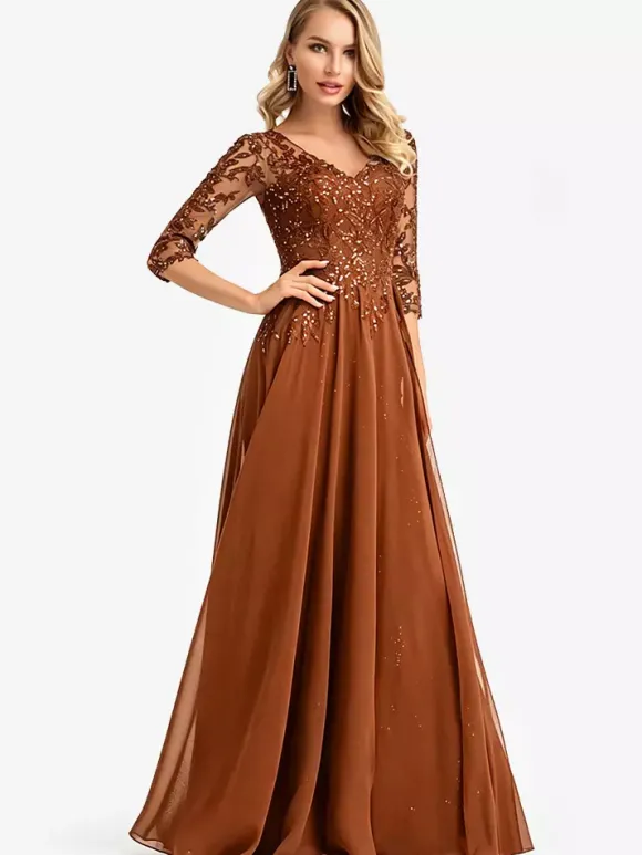 Robes de demoiselle d'honneur en mousseline de soie ligne a longueur au sol robe de soirée de mariage