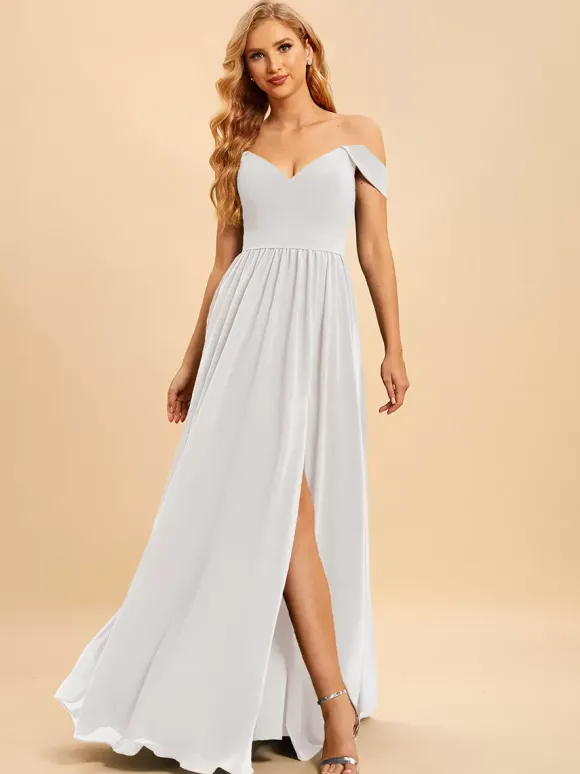 Robes de demoiselle d'honneur en mousseline de soie robe de bal longueur au sol robe de soirée de mariage