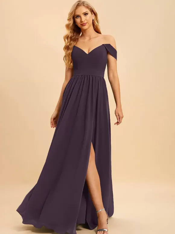 Robes de demoiselle d'honneur en mousseline de soie robe de bal longueur au sol robe de soirée de mariage