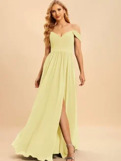 Robes de demoiselle d'honneur en mousseline de soie robe de bal longueur au sol robe de soirée de mariage