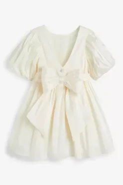 Robes de demoiselle d'honneur de mariage Robes pour occasions spéciales Rose pâle Manches courtes N艙uds
