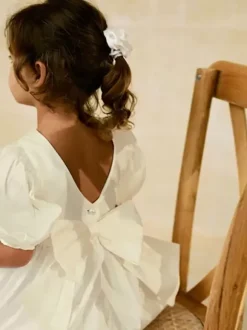 Robes de demoiselle d'honneur de mariage Robes pour occasions spéciales Rose pâle Manches courtes N艙uds