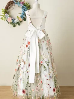 Robes de demoiselle d'honneur de mariage Robes d'occasion spéciale Ivoire sans manches
