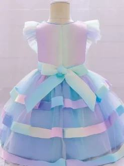 Robes de demoiselle d'honneur blanches robes d'occasion spéciale dentelle rose manches courtes col bijou robes de demoiselle d'honneur