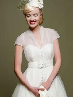Robes de mariée courtes 2026 col en V manches courtes A-ligne cheville longueur robes de mariée personnalisation gratuite