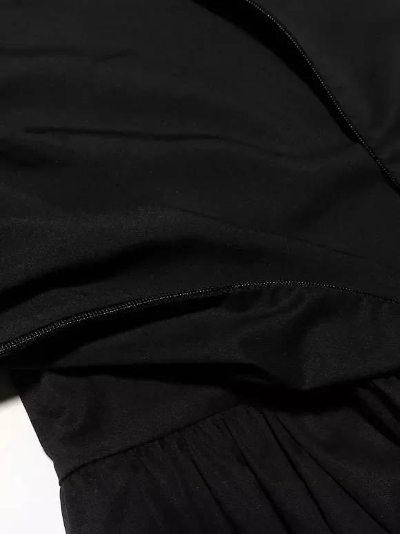 Robes De Soirée Robe Semi-Formelle Noire À Col Bateau Plissée