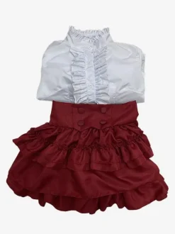 Robes Gothiques Lolita Volants Rouge Rouge
