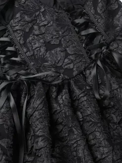 Robes Gothiques Lolita Volants Jacquard Noir