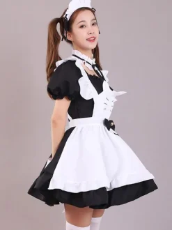 Robes Lolita Gothiques Volants Noir Mignonne