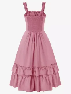 Robes corset gothiques pour femmes robe Renaissance victorienne robe médiévale à volants robes à bretelles sans manches robe à la taille