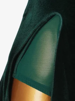 Robes de danse latine Robe en lycra Spandex vert foncé pour femmes Vêtements de danse de danseuse latine