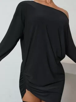 Robes de danse latine Robe noire Costume de danse latine
