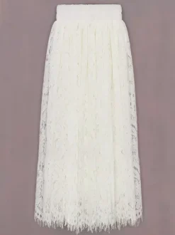 Robes de demoiselle d'honneur blanches deux pièces en dentelle blanche sans manches à col bijou