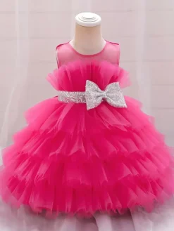 Robes de demoiselle d'honneur blanches en Tulle rose camée sans manches col bijou robes de demoiselle d'honneur