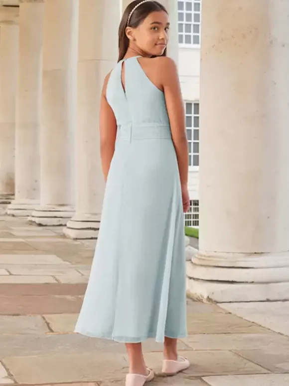 Robes de demoiselle d'honneur de mariage Robes pour occasions spéciales Rose sans manches Volants