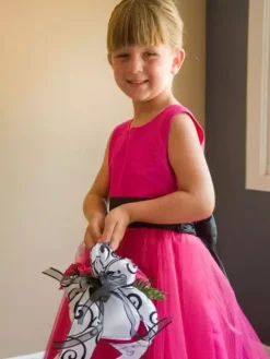 Robes de demoiselle d'honneur de mariage Robes pour occasions spéciales Pêche Sans manches N艙uds