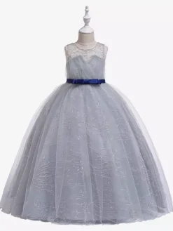 Robes de demoiselle d'honneur blanches robes d'occasion spéciale dentelle rouge sans manches col bijou robes de demoiselle d'honneur