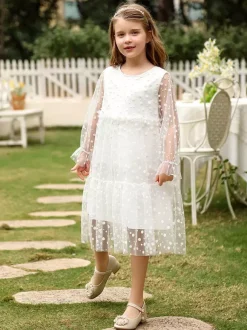 Robes de demoiselle d'honneur de mariage belles robes de soirée pour enfants robe de demoiselle d'honneur de mariage robes de demoiselle d'honneur à manches longues en dentelle