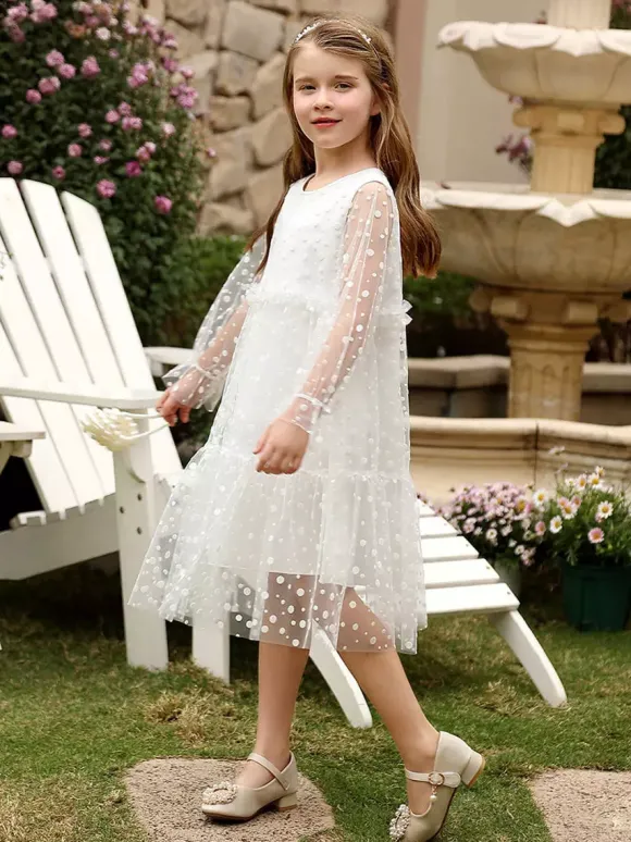 Robes de demoiselle d'honneur de mariage belles robes de soirée pour enfants robe de demoiselle d'honneur de mariage robes de demoiselle d'honneur à manches longues en dentelle