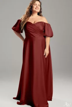 Robes de demoiselle d'honneur trapèze longueur au sol fermeture éclair robe de bal en tissu satiné