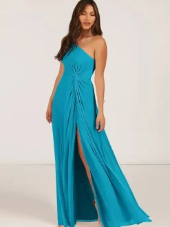 Robes de demoiselle d'honneur robe de bal longueur au sol fermeture éclair en mousseline de soie robe de soirée de mariage