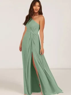 Robes de demoiselle d'honneur robe de bal longueur au sol fermeture éclair en mousseline de soie robe de soirée de mariage
