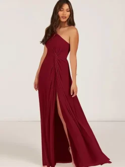 Robes de demoiselle d'honneur robe de bal longueur au sol fermeture éclair en mousseline de soie robe de soirée de mariage