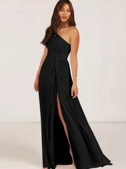 Robes de demoiselle d'honneur robe de bal longueur au sol fermeture éclair en mousseline de soie robe de soirée de mariage