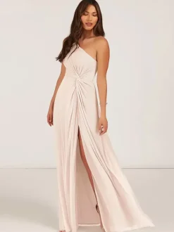 Robes de demoiselle d'honneur robe de bal longueur au sol fermeture éclair en mousseline de soie robe de soirée de mariage