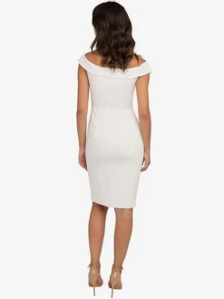 Robes de fête d'anniversaire Robe courte à épaules dénudées et fente haute