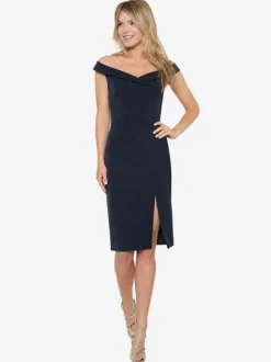 Robes de fête d'anniversaire Robe courte à épaules dénudées et fente haute