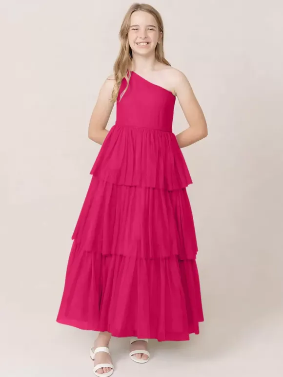 Robes de soirée de mariage Belles enfants robe de soirée sociale mariage robe de fille de fleur de mariage robes de fille de fleur sans manches à plusieurs niveaux gris clair