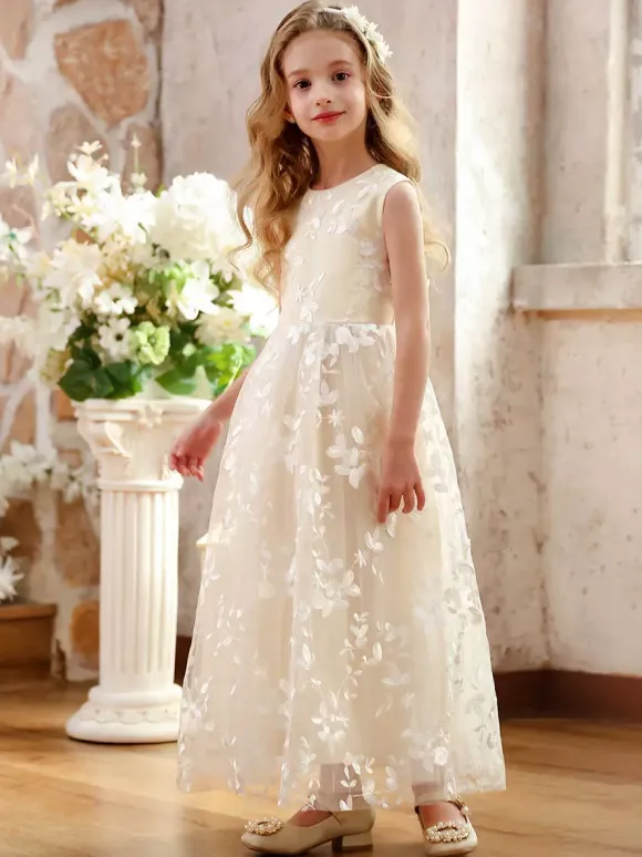 Robes de soirée de mariage Robes de demoiselle d'honneur bon marché Robe de soirée sociale pour enfants Robe de demoiselle d'honneur de mariage Robes de demoiselle d'honneur sans manches