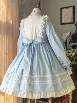 Robes gothiques Lolita avec n艙uds et volants Noir Vert