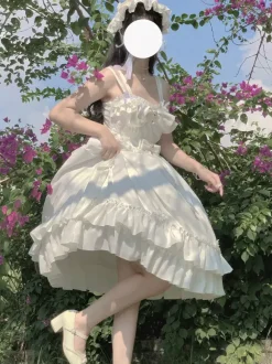 Robes Gothiques Lolita N艙uds Volants Noir Couches