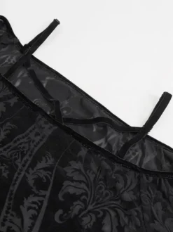 Robes Lolita Gothiques Imprimé Floral Noir Steam Punk