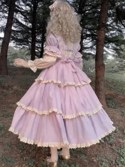 Robes Lolita Gothiques N艙uds Volants Violet Violet