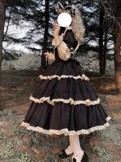 Robes Lolita Gothiques N艙uds Volants Violet Violet