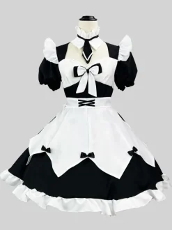 Robes Lolita Gothiques Volants N艙uds Noir Mignonne