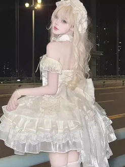 Robe Sweet Lolita Ballet JSK en polyester sans manches Robe Sweet Hime Lolita