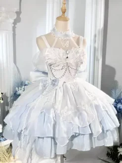 Robe Sweet Lolita Ballet JSK en polyester multicouche sans manches
