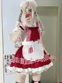 Robe Sweet Lolita en polyester à manches courtes
