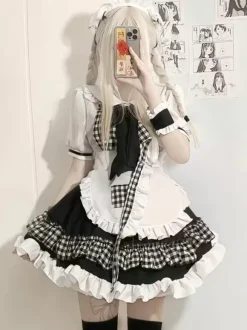 Robe Sweet Lolita en polyester à manches courtes