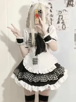 Robe Sweet Lolita en polyester à manches courtes